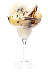 Eisklassiker: Birne Helene vor weiß