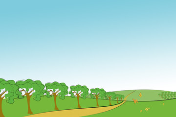 Fototapeta premium abstrakte Landschaft,