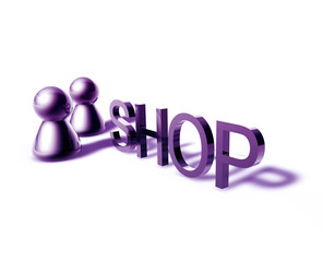 Shop word graphic