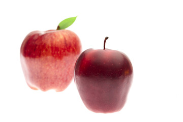 red apples isolated on white