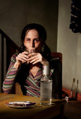 Alcoholic woman