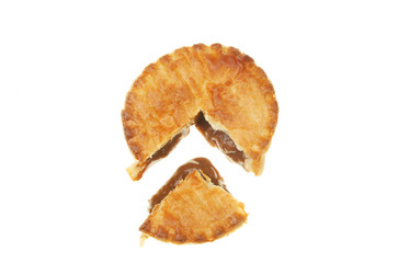 Cut meat pie