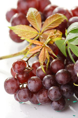 bunch of fresh grapes.