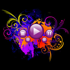 Colorful_grunge_background_with_purple_media_buttons