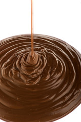 Chocolate on white