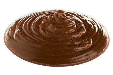 Chocolate on white background