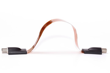 Obraz premium Thin coaxial flat cable