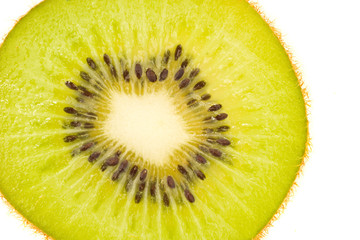 Fototapeta na wymiar Tasty, green and fresh - kiwi fruit slice