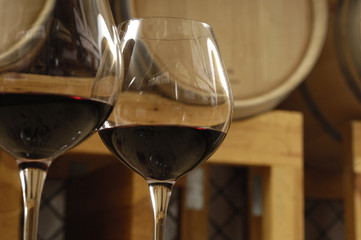 vino rosso e botte