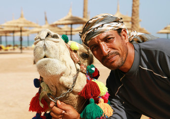 Camel owner portrait