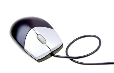 Close-up computer mouse isolated on white