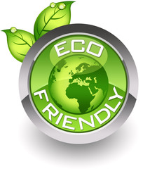 ''Eco-friendly'' glossy icon
