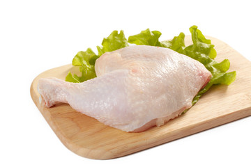 fresh raw chicken leg