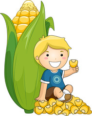 Boy and Corn