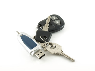USB drive and key from car