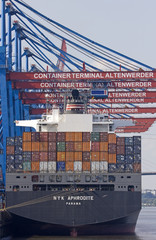 Containerterminal im Hafen