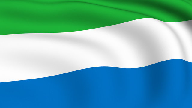 Flying Flag of SIERRA LEONE | LOOPED |
