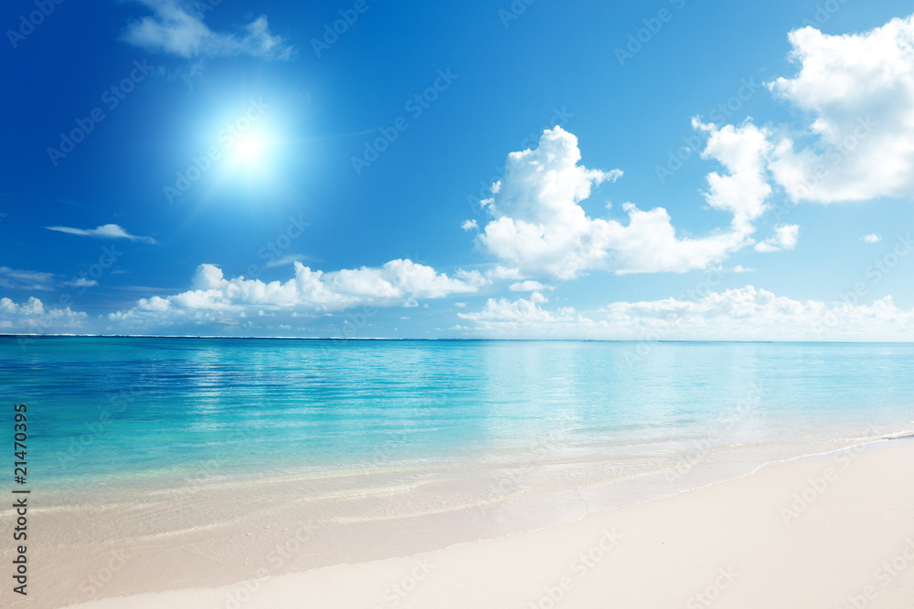 Wall mural sand and caribbean sea