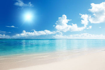 Fototapeta premium sand and Caribbean sea