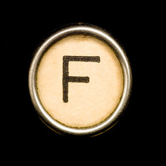 Typewriter letter F