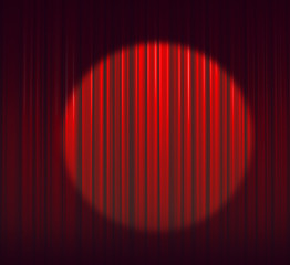 Deep Red Curtain With Spot