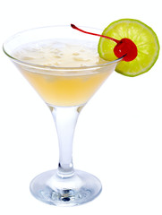 Classic Daiquiri Cocktail isolated on white