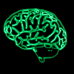 abstract green brain