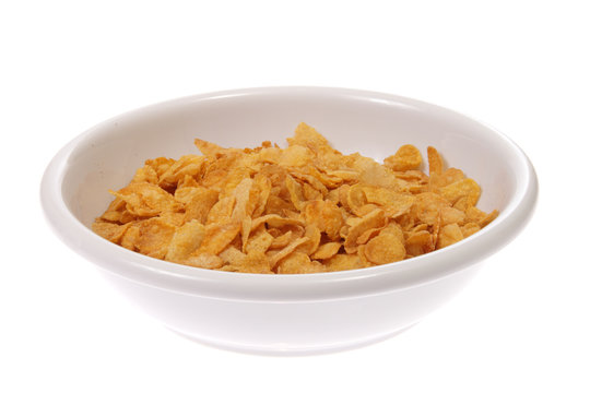 Bowl with corn flakes