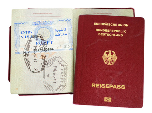 german passport with egypt visa