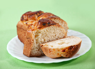 Bun with cottage cheese