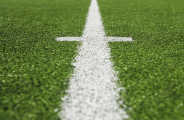 Fu&szlig;ballfeld Mittellinie Unsch&auml;rfe 2