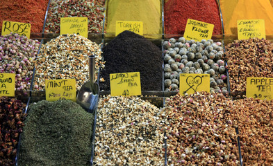 Herbal tea in the Spice Bazaar, Istanbul