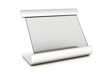 Blanko Namensschild freigestellt -  Aluminium - Glas