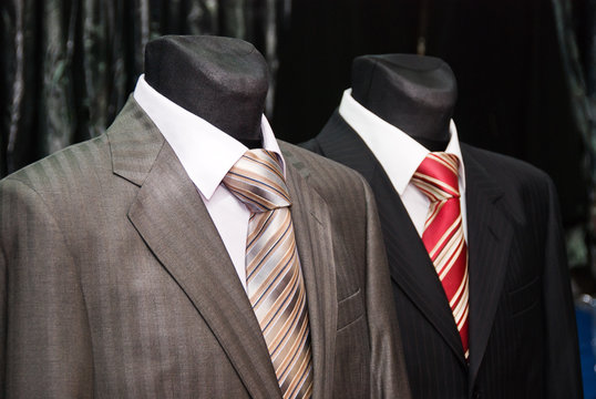business suit and ties on a dummy
