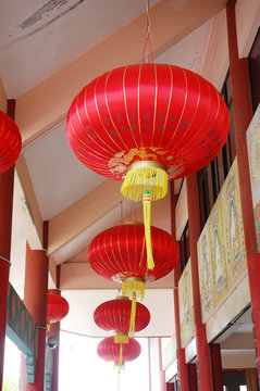 A Chinese Red Lantern Close Up