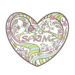spring heart illustration
