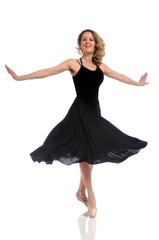Naklejka premium Ballerina in Black Dress