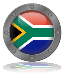 South African Flag Web Button (Republic of South Africa Vector)