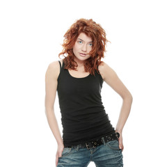 Fototapeta premium Young caucasian woman