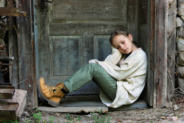 Little sad girl