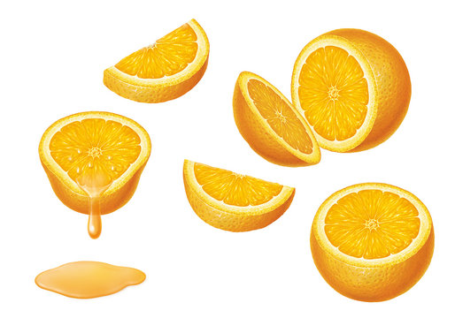 Orangen und Saft
