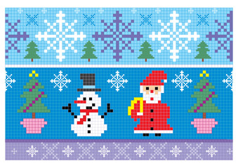 christmas embroidery seamless background