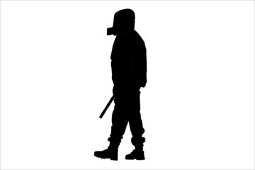 vector illustration of security under the white background