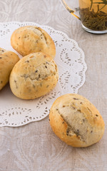 Fresh baked  bun rolls