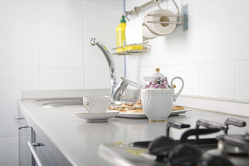Wafers, Tea, Breakfast on the Kitchen