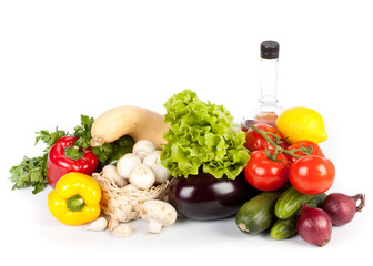 Still-life with fresh vegetables