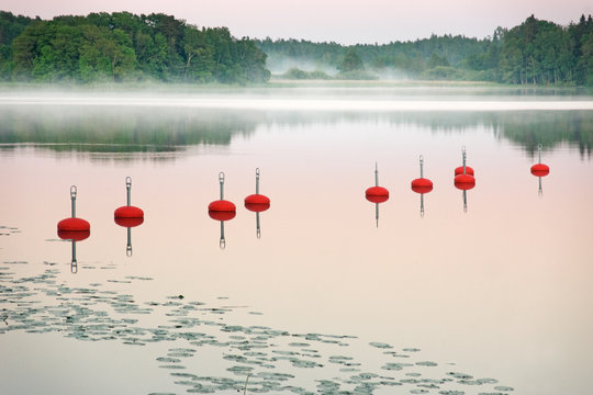 Fototapeta Mooring buoys