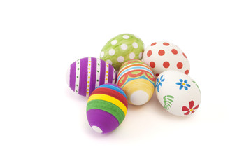 six handpainted eastereggs