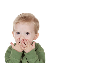 Young Boy Surprised or in Mischief