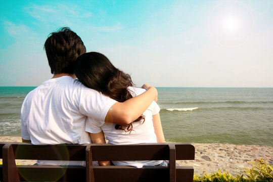 Sweet couple on the beach